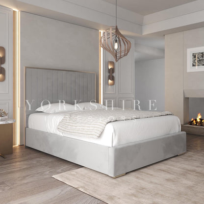 Lucy Bed Modern Comfort with Golden Elegance