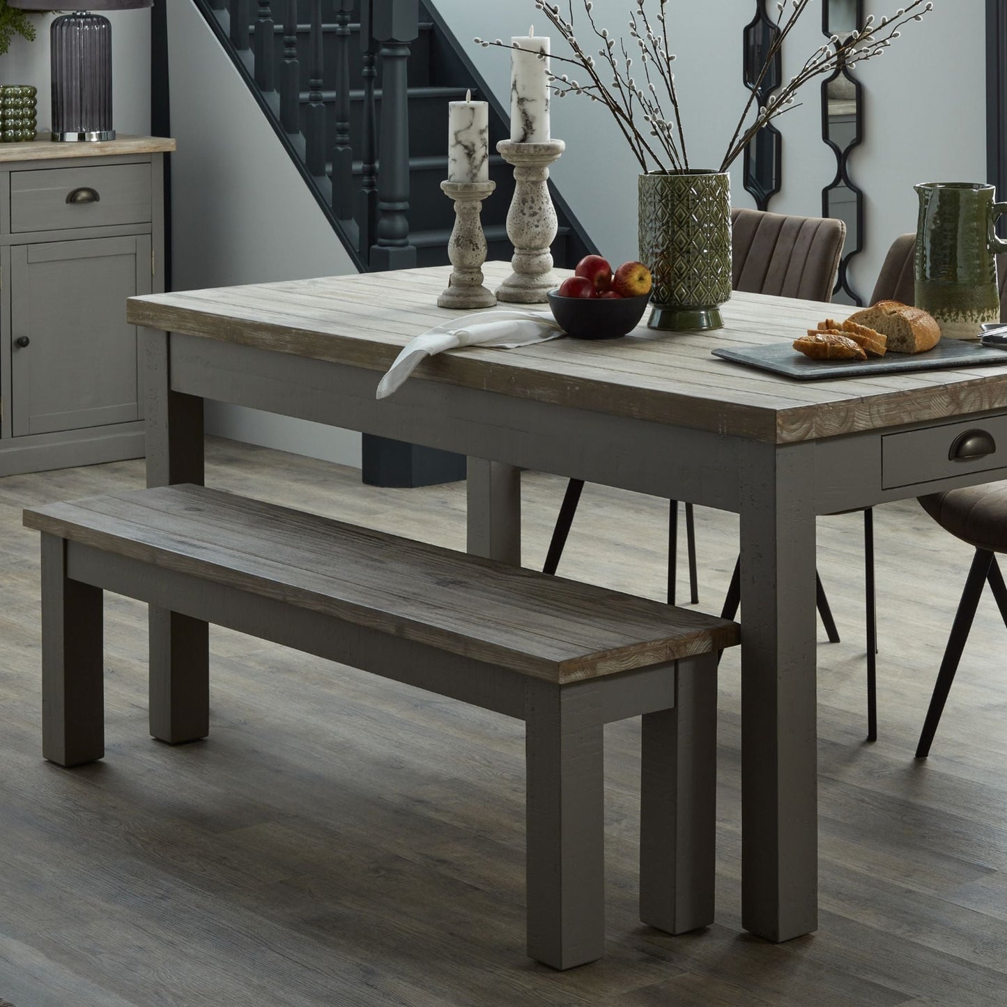 The Oxley Collection Dining Table With Two Drawers