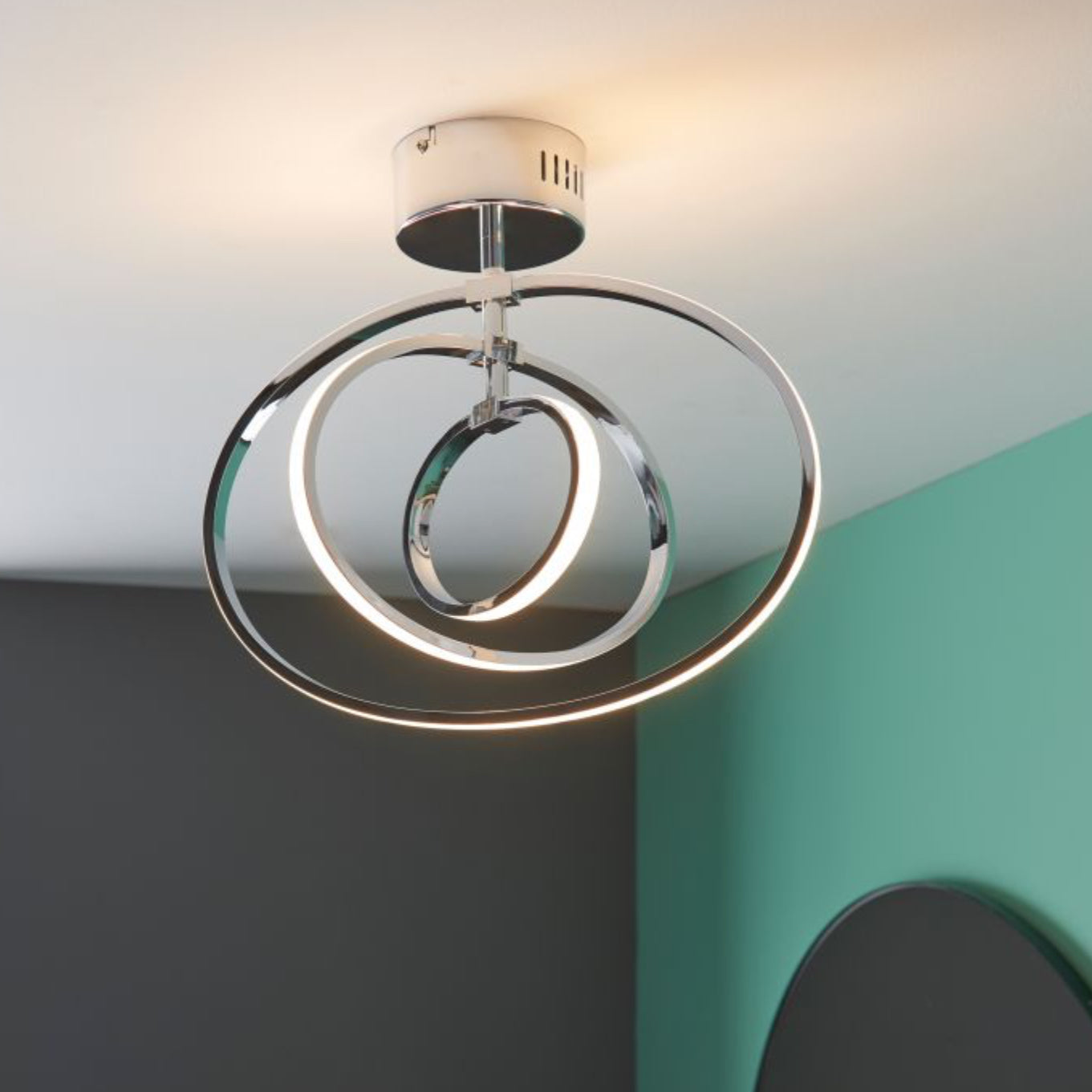 Radiant Chrome Ceiling Light