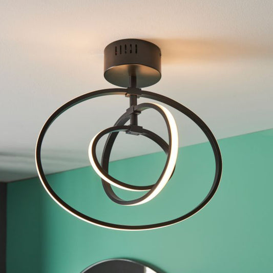 Radiant Black Ceiling Light