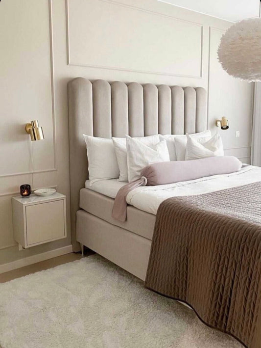 Soho Upholstered Divan Paneled Bed with Padded Headboard